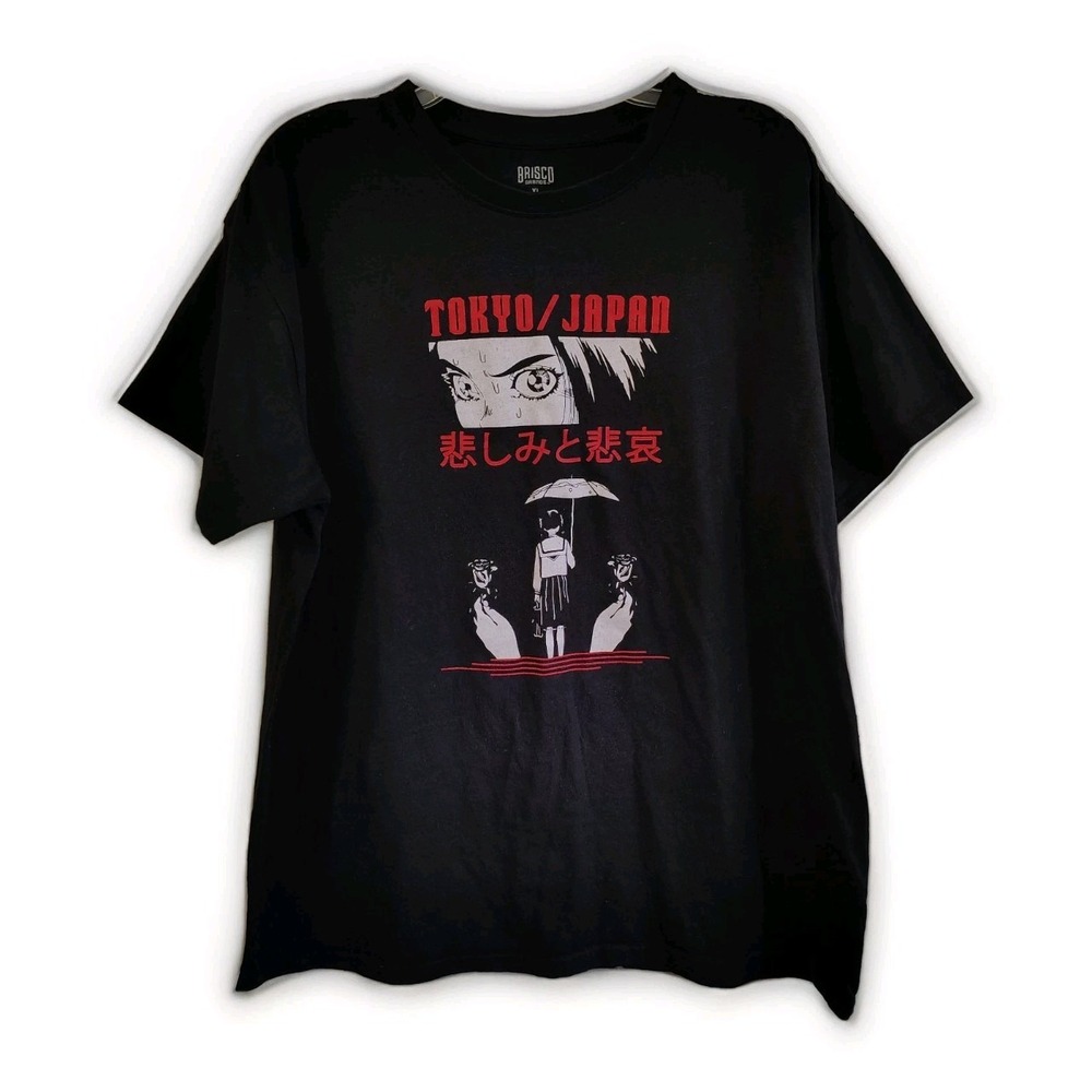 Brisco Tokyo/Japan Graphic Print Japanese Culture Black T-Shirt‎ Men's Size XL